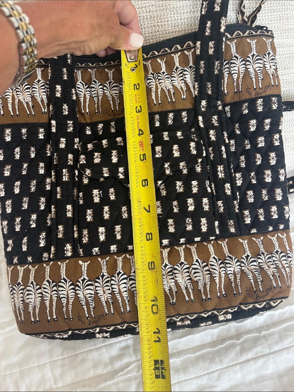 Vera Bradley zebra printed tote - Picture 7 of 9